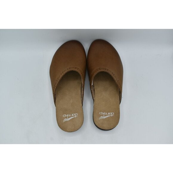 Dansko Womens Size EU 39 US 8.5-9 Robbie Burnished Nubuck Tan Slip On Clogs - Picture 5 of 12